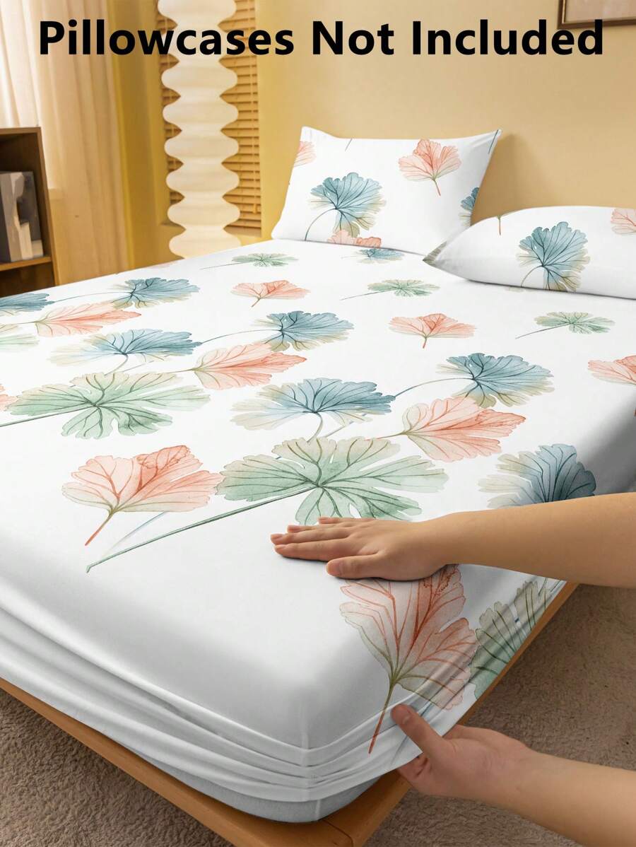 Sprei Pola Daun, Sprei Elastis Modern Untuk Kamar Tidur - MultiWarna - View 1