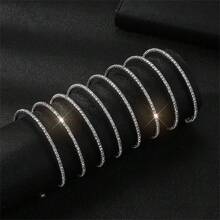 Strass Armreif Schmuck Für Frauen, Mehrschichtiger Armreif Oberarm Schmuck Kristall Silber Prom Brautschmuck Armband Für Party Braut Hochzeit - mehrschichtiges Armband - Übersicht 19