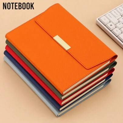 柔软仿 PU 皮革 A5 简约笔记本，书写出色，方便办公和学习，便携磁扣，多种颜色可选，返校学习用品