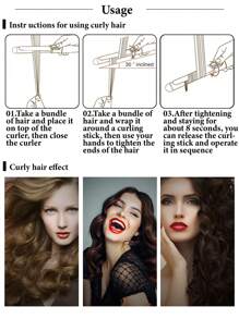CRASTS CRASTS Star Maker 32mm Large Barrel Curling Iron, Suitable For Creating Big Curls, Outward Or Inward, One-Touch Switch HC-032, Convenient To Carry For Home Or Travel Hairstyling