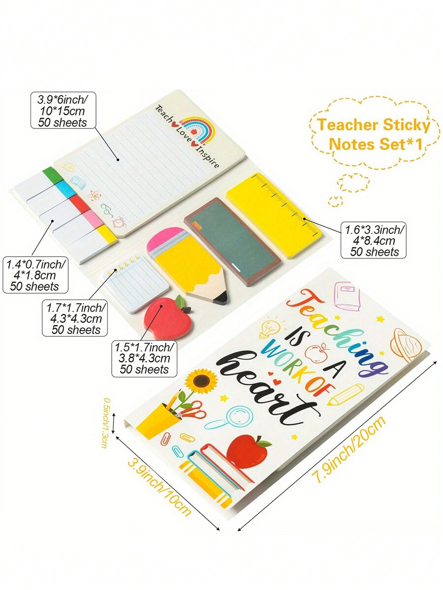 1 Set Teacher Appreciation Memo Pad Set School Stationery For Writing