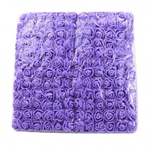 12 bó/gói (144 bông) Hoa giả bằng xốp, hoa hồng mini hình gấu bông, nguyên liệu làm vòng hoa DIY, phụ kiện hộp kẹo, trang trí nhà cửa, đám cưới, hoa cài cổ tay cô dâu, phụ kiện đội đầu, Ngày Valentine, Năm mới, đồ trang trí bánh sinh nhật, quà tốt nghiệp - Hoa hồng xốp với sợi nhiều màu - Xem 21