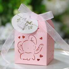 20pcs Gift Box Elephant Favors For Guests Blue/Pink/White Party Favor Boxes With Thank You Card And Ribbon For Birthdays Wedding Bridal Shower Favor Anniversary Party - Multicolor - View 4