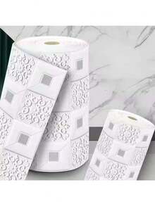 70Cm * 1/2/5/10M Miếng Dán Tường Âm Thanh Nổi 3D Tự Dính Dán Trần Trang Trí Phòng Khách Phòng Ngủ TV Nền Giấy Dán Tường Chống Thấm Nước - Nhiều màu - Xem 16