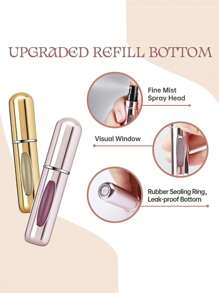 1pc 5ml Perfume Decanting Bottle, Portable Fine Mist Refillable Atomizer, Mini Pump Sprayer Fragrance Refill Empty Bottle - Multicolor - View 9