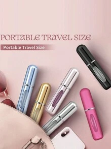 1pc 5ml Perfume Decanting Bottle, Portable Fine Mist Refillable Atomizer, Mini Pump Sprayer Fragrance Refill Empty Bottle - Multicolor - View 4