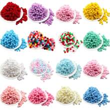 300入組(20g)波莫波平衡重球10mm，蓬鬆柔軟的1cm多色毛球高彈性PomPom創意手工藝補給品 - 彩色 - 查看 2