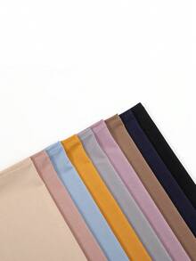 1入組新款穆斯林女士純色包頭巾水晶麻帽，單層十字花紋頭巾帽 - A - 查看 4