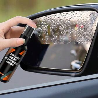 Universal Glass Anti-Rain For Cars Water Repellent Fortify Hydrophobic Coating Car Windshield Rearview Mirror Glass Enhanced Visibility Spray Rainproof Agent For Car Care Protective Coating
