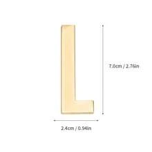 Naklejka na ścianę/drzwi/skrzynkę pocztową z metalu DIY Solid English Letter Decal Applique do lodówki, biura, logo firmy, prezent na powrót do szkoły (z klejem)