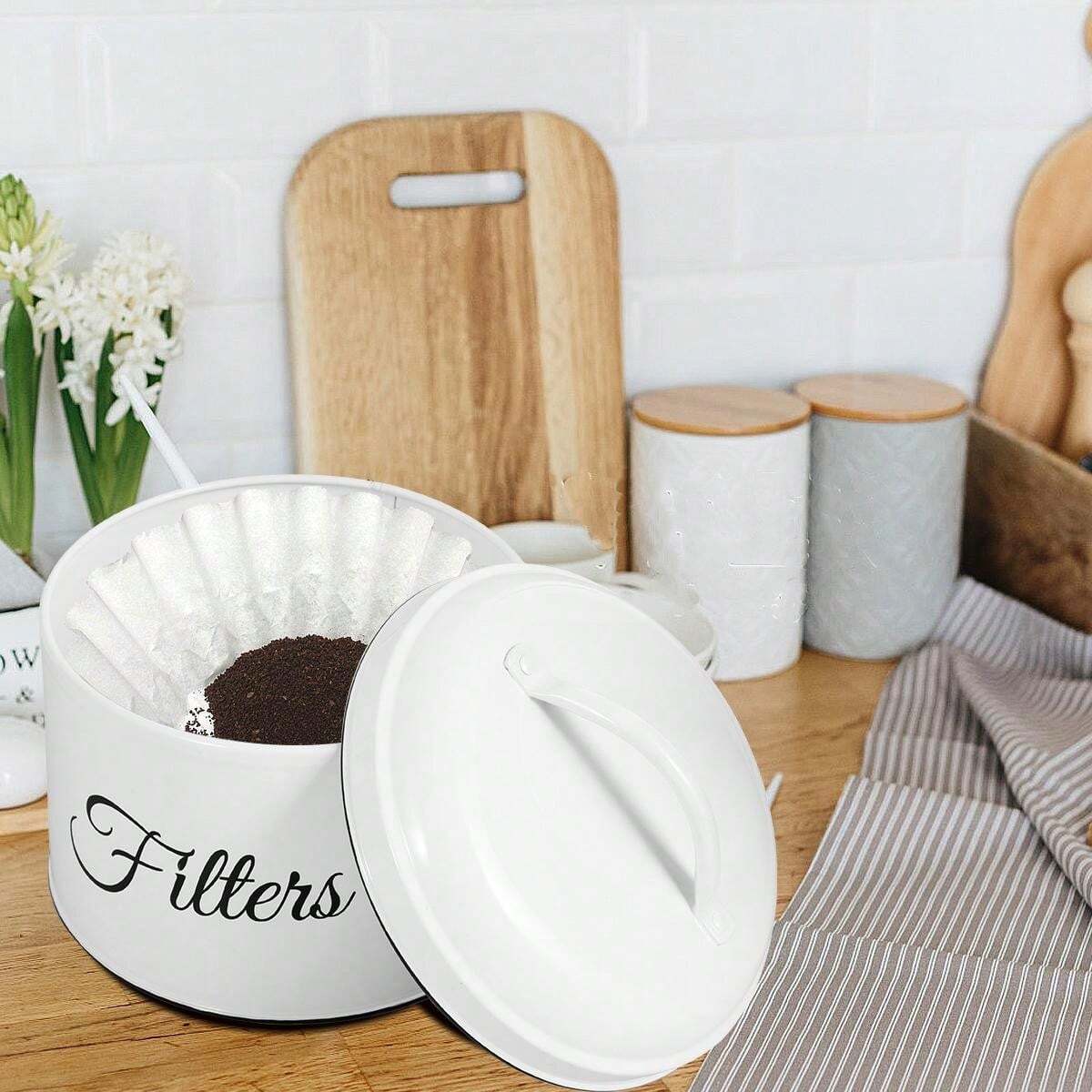 Coffee Filter Holder Stainless Steel Round Basket Coffee Filter Storage