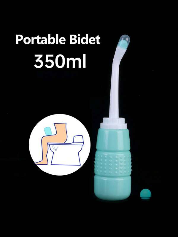 350ml Banheira de Viagem Portátil, Bidê Manual para Higiene e Limpeza com 2 Cabeças de Aspersão