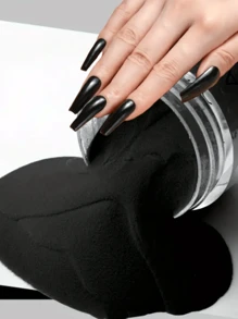 Poudre étincelante pure noire trempée Y2K 10g, Art d'ongle français en cristal trempé en poudre vert néon estival pour débutants, manucure DIY à la maison ou en salon. Sans odeur, durable, pas besoin de lampe à ongles.