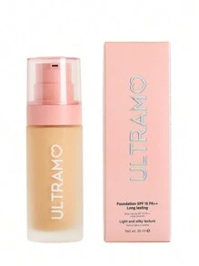 ULTRAMO 2#Medium Base de Maquillaje V2280 Fundación Líquida Ligera E Impecable,A Prueba De Agua, De Cobertura Total Sin Poros, Control De Aceite, Resistente Al Sudor, De Acabado Mate Duradero Y Transpirable Protección solar SPF15 PA++ - Medio - Ver 6