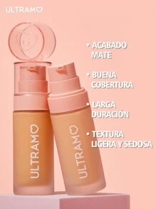 ULTRAMO 2#Medium Base de Maquillaje V2280 Fundación Líquida Ligera E Impecable,A Prueba De Agua, De Cobertura Total Sin Poros, Control De Aceite, Resistente Al Sudor, De Acabado Mate Duradero Y Transpirable Protección solar SPF15 PA++ - Medio - Ver 4