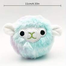 Đồ chơi cho thú cưng, Đồ chơi cho chó mèo, Phát âm, Bóng đàn hồi, Cầu vồng, Alpaca siêu mềm, Trêu chọc chó, Trêu chọc mèo, Thông hơi - Xanh và trắng - Xem 2