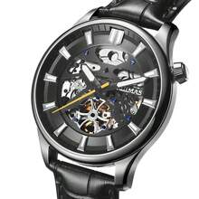 Đồng hồ đeo tay cơ tự động thương hiệu cao cấp RUIMAS dành cho nam, dây da, mặt kính Sapphire rỗng - Xám - Xem 8