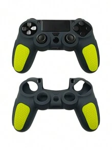 1 Stück PlayStation 4 Controller Hülle, Silikon dickeres Zweifarbdesign, rutschfest, kratzfest, schweißresistent, verbesserte Spielsteuerung