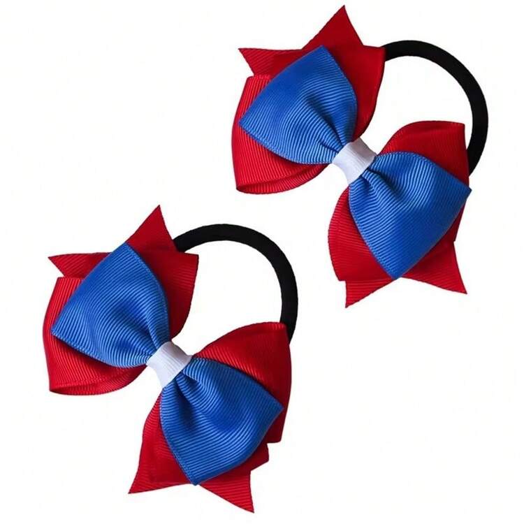 1pc 3.5inch School Uniform Hair Bow Ribbon Bows For Women Boutique Hair Ties Ponytail Holder Hair Elastic Hair Rope - Multicolor - View 15