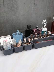 Set de 8 piezas organizadoras de cajones de combinación gratuita: ideal para baño, oficina, cocina, cosméticos, útiles de escritorio, lápices, bolígrafos, pinceles, acuarelas, herramientas de clasificación, etc. - adecuado para cajas de almacenamiento de plástico - Multicolor - Ver 8