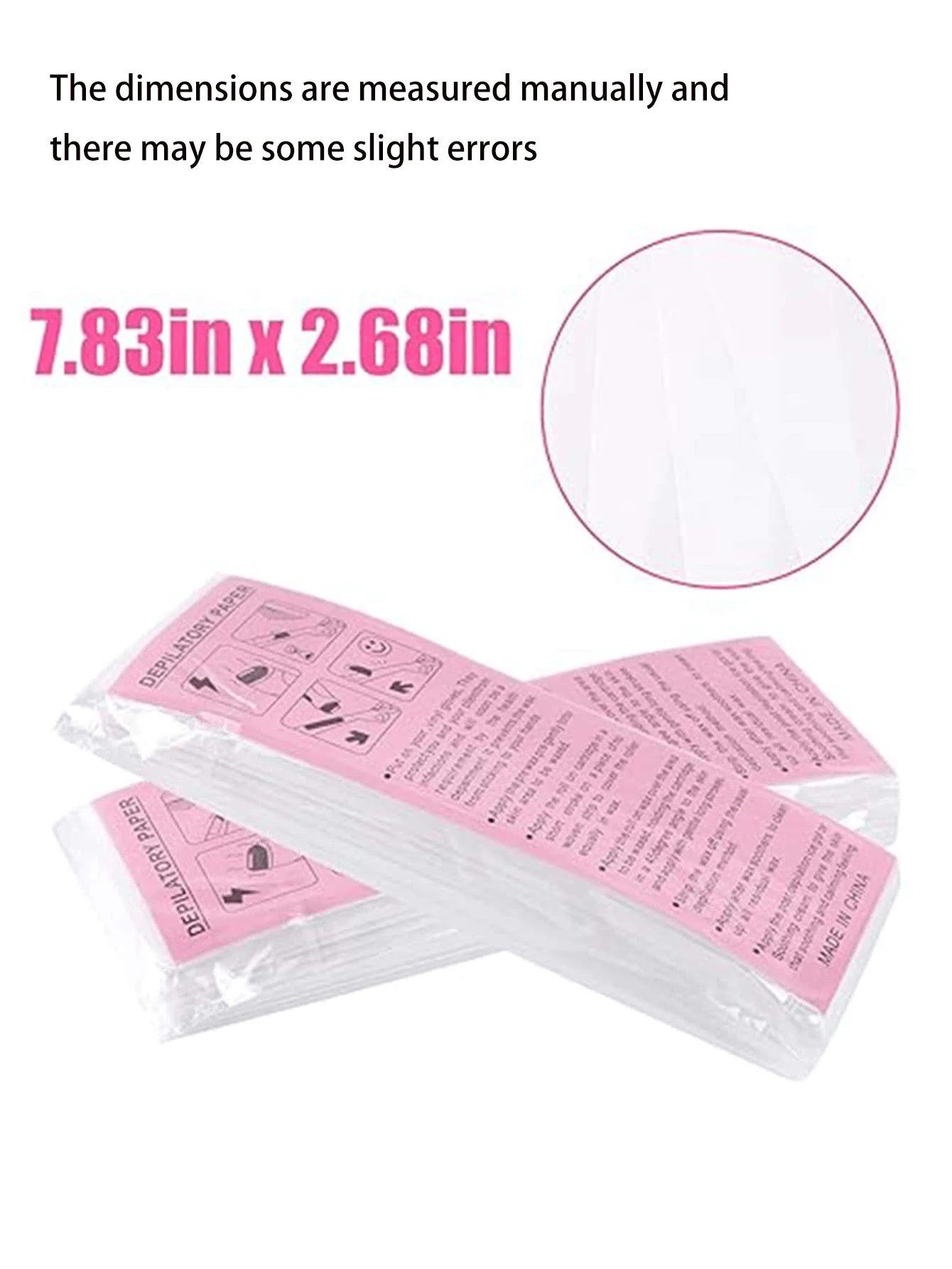 200pcs Thick Disposable Waxing Paper, Depilatory Hair Removal Paper For Body Hair Removal, (Wax