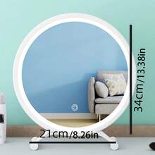 1pc Tabletop Vanity Mirror With Adjustable Angle, Suitable For Students' Dorms And Portable Use - Multicolor - View 5