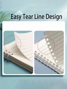 4pcs/1pc A5 Wire-Bound Notebook, Thick, Cute, Suitable For Students,School Supplies,Back To School - View 4