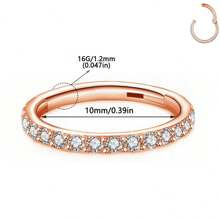 ADYJELY 1 pezzo Anello nasale a cerniera in acciaio inossidabile con CZ trasparente, 16G, anello a settore per setto nasale, labbra, sopracciglia, cartilagine, lobo, elice, daith, tragus, rook, piercing per orecchie e ombelico, anello per capezzoli, nero 6mm 8mm 10mm, gioielli per piercing per il corpo per donna e uomo