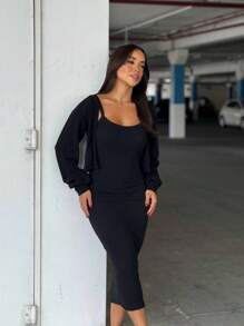Women Two-Piece Outfits - màu đen - Xem 3