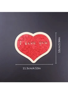 1 stuk houten liefde rode puzzel show verjaardagscadeau bruiloft receptie brandende hersentruc speelgoed creatief klein cadeau/kerstcadeau