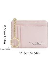BATSIOE New Arrivals Mini Zipper Coin With Multi Card Slot Function And Keychain Portable Cash White-Collar Workers For Female College Work Business Commute Office For Anniversary ForFor Birthday Gift On Valentine Day Gift Gift ID Card Holder Hot Pink Wallet Keychain For Women Wallet Purse Wallet Small Wallet - Pink - View 9