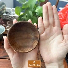 1件圓形實心紅木托盤，精緻餐盤碗，水果、零食與堅果的完美伴侶，耐用且易清潔，家居裝飾，餐桌擺設，家庭聚會、派對、野餐等場合的絕佳選擇，適用於生日、婚禮、週年紀念、洗禮、單身派對、聖誕節（多尺寸可選） - 原木色 - 查看 18