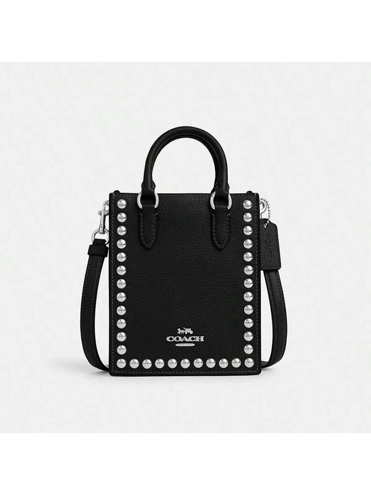 Coach Mini Rivet Genuine Leather Handbag & Shoulder Bag For Women