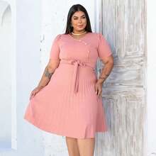 Plus Size Dresses - Màu hồng gỉ - Xem 1