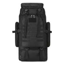 70L Hiking Backpack Military Tactical Camping Adjustable Waterproof Climbing Sport Bags - Black - View 2