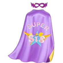 1 Pieza Capa de Superhéroe con 1 pieza Capa de Super Hermana, Disfraces de fiesta de Halloween de Superhéroe, Capas de Superhéroe con Máscara, Regalos de cumpleaños de Superhéroe, Capas de Superhéroe, Capas para Niños Superhéroe, Capas de Hermano Mayor, Regalos de Hermano Mayor para Niño, Capa de Orgullo de Superhéroe, Máscaras de Superhéroe - súper hermano - Ver 17