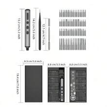 Mini Electric Screwdriver.Electric Screwdriver 68 In 1 Precision Screwdriver Set, Rechargeable Cordless Electric Screwdriver Tool Kit With LED Lights For Glasses Watch Phone, Magnetic Electric Screwdriver With 64 Bits Tools