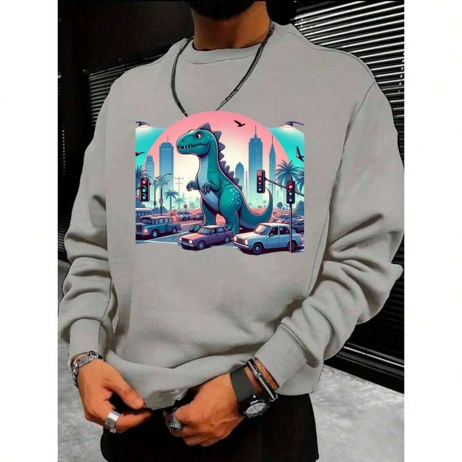 Men Hoodies - 灰色 - 查看 1