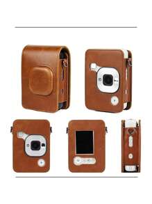 Protective Case Compatible With Instant Mini Liplay Hybrid Instant Camera And Printer, Soft PU Leather Bag With Removable/Adjustable Shoulder Strap Travel Digital Camera School College Back To School Camera Case Camera Bag Cannon Dorm Power Bank