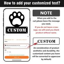 1個個性化狗爪印壁藝術 acryl 印花，客製化LOGO 裝飾家居生活配件，訂製名字標誌，耐用且時尚，適用於客廳及其他場所，是理想的戶外裝飾和獨特禮物想法 - 黑色 - 查看 3