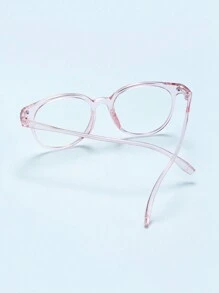 1 PC Boys Girls 12-16Y Acrylic Round Frame Campus Style Fashion Glasses For Daily Reading Use
