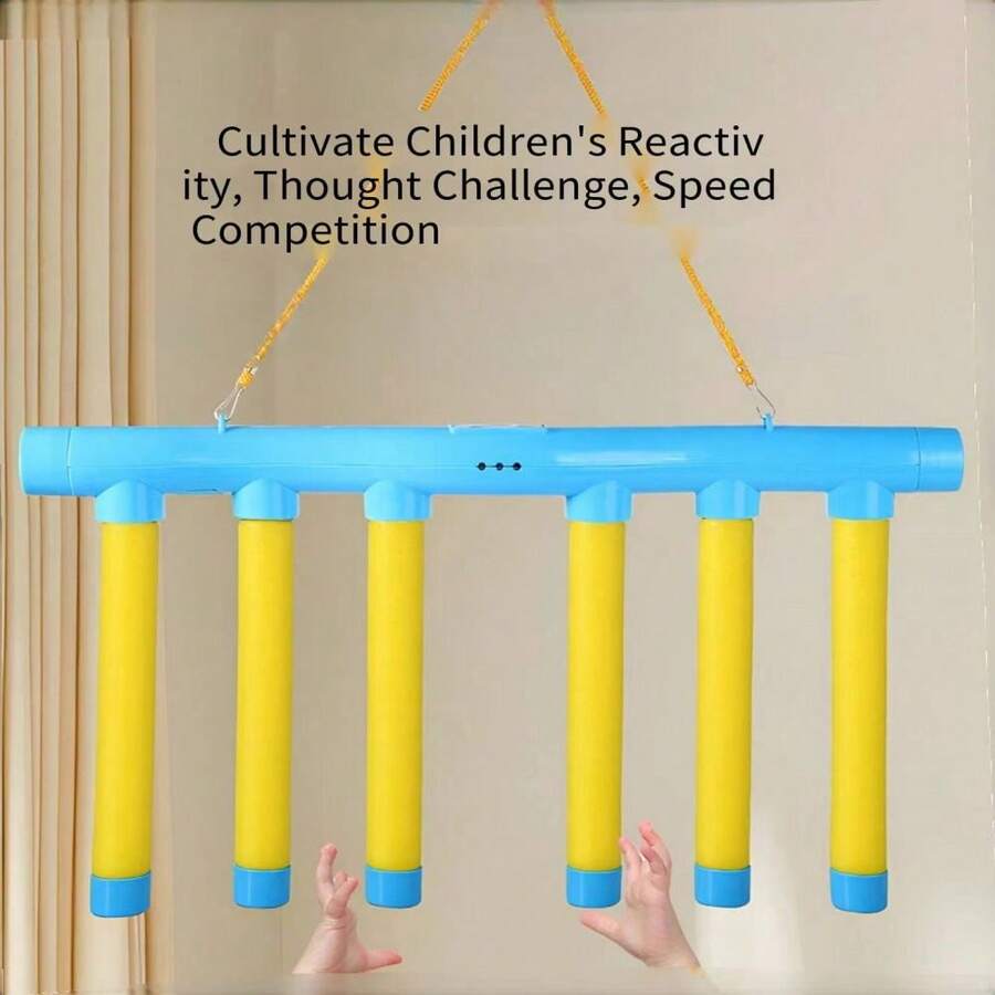 Quick Response Eye-Hand Coordination Wooden Grabbing Stick Machine, Focus Training Tool, Interactive Toy - Multicolor - View 1