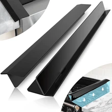 1PC/2pcs 63CM Stove Sealing Strip,Kitchen Stove Counter Gap Covers,Stainless Steel Stove Guard, Cooktop Trim Kit, Stove Gap Guards, Oven Gap Filler, Heat Resistant & Effectively Protect Stove Gap Filler,Protect Stove Gap Filler Sealing Spills In Kitchen