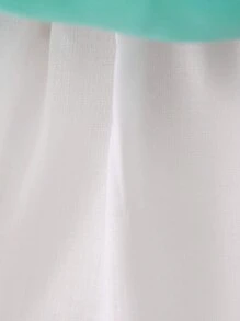 2pcs/Set Baby Girls' Off Shoulder Strap Mesh Skirt Party Outfit - Blue - View 7