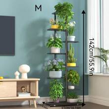 3/4/6/7/8 warstw Żelazny uchwyt Świecący stojak na rośliny do przechowywania kwiatów Półka na doniczki Organizer Dekoracja domu i ogrodu - Wielokolorowe - Zobacz 12