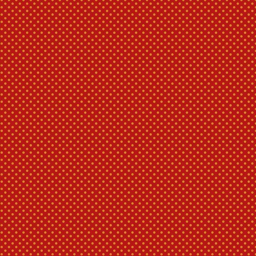 Tricoline Poá Per Meter Printed 100% Cotton - 1.5m Wide - Micro Poá Rojo Dorado - Ver 1