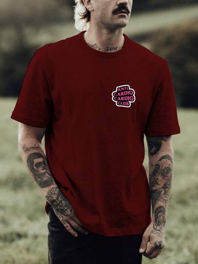 Camiseta Masculina Anti  Cardio Academia Club 100% Algodão Fio 30.1