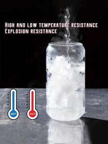 1PC 450/550ml Can Shaped Glass Cups With Bamboo Lids And Straws, Iced Coffee Cup, Reusable Beer Can Tumbler, Aesthetic Drinkware, Travel Coffee Mug, Cute Smoothie Tea Cup, For Summer, Gifts, Glass Cups