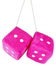 2pcs Plush Dice Car Accessories, Suitable For Vehicles, Colorful Plush Fabric Decor - one-size - View 15