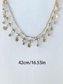 Vòng cổ hình bướm nhiều lớp tinh tế với trang trí hình con bướm tinh tế, phụ kiện thời trang thời trang để đeo hàng ngày, trang sức nữ thanh lịch cho những dịp bình thường hoặc trang trọng - Vàng - Xem 4